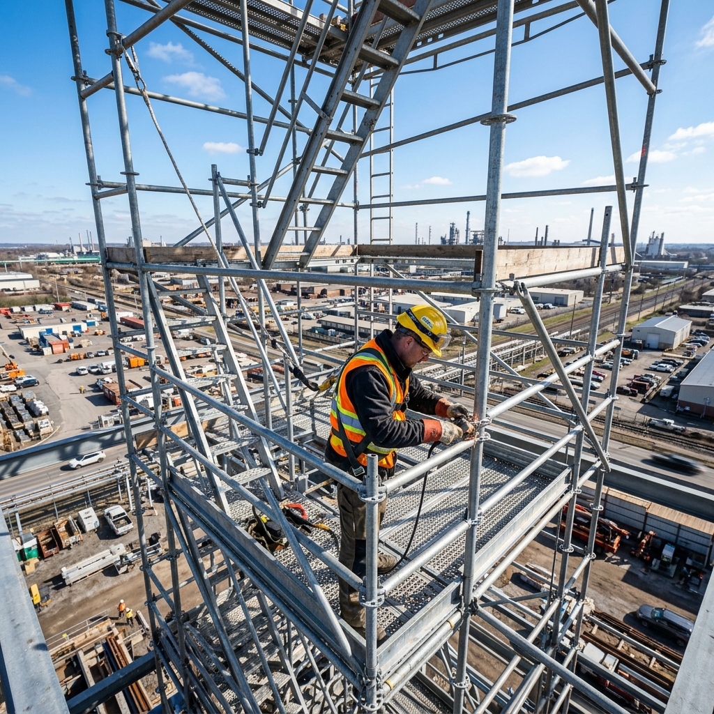 Work at Height — башня безопасности и спасательное оборудование на полигоне GSA